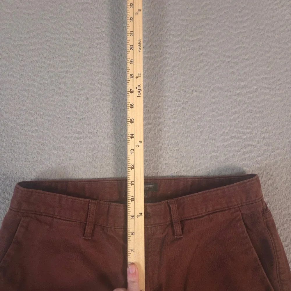 Banana Republic Pants Mens 31x32 Burgundy Aiden Slim Mini Dobby Chino Stretch